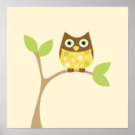 Yellow Baby Owl Posters