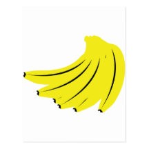yellow bananas fruits postcards