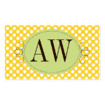Yellow Bedotted Business Card Template