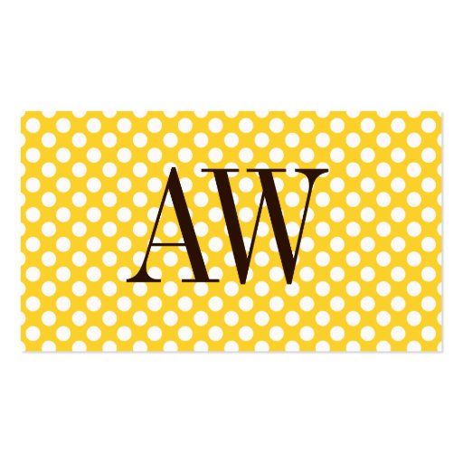 Yellow  Bedotted Business Cards