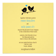 yellow birds invitation
