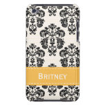 Yellow Black and White Damask iPod Touch Cover