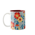 Yellow, Blue & Orange Modern Floral Coffee Mug mugs
