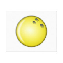 Yellow Bowling Ball Stretched Canvas Print