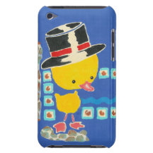 Yellow Boy Duckling with Top Hat Painting iPod Case-Mate Case