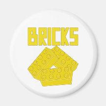 Yellow Bricks by Customize My Minifig Refrigerator Magnet