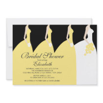 Yellow Bride Bridesmaids Bridal Shower Invitation