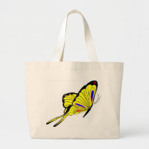 Yellow Butterfly Canvas Bags