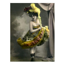 Yellow Cancan Postcard