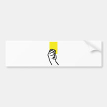 Yellow card soccer bumper stickers