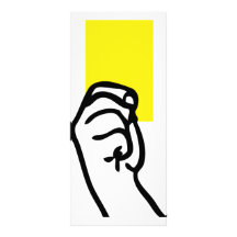 Yellow card soccer customized rack card