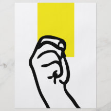 Yellow card soccer full color flyer