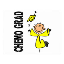 Yellow CHEMO GRAD 1 (Testicular Cancer) Postcards