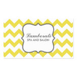 Yellow Chevron Zig Zag Pattern Elegant Modern Business Card