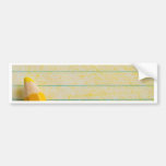 Yellow colour pencil with colouring bumper stickers