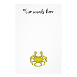 Yellow crab customized stationery