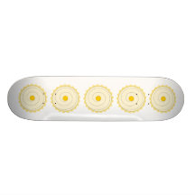 Yellow Cupcake. Iced cake. Skateboard Decks