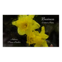 Yellow Daffodils Floral Impressionist Painting Business Cards