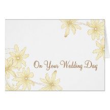 Yellow Daisies Second Marriage Greeting Cards