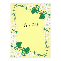Yellow Daisy Baby Shower Invitation