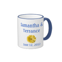 Yellow Daisy Flower Customisable Coffee Mug