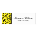 Yellow Damask Beauty Micro Mini Business Cards
