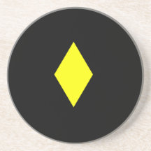Yellow Diamond Beverage Coasters