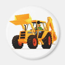 Yellow Digger Refrigerator Magnets