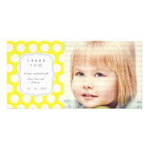 Yellow Dots - Any Occasion Thank you Photo Card