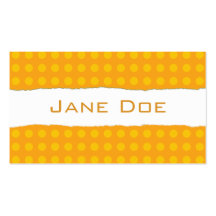 Yellow Dots Tear Business Cards