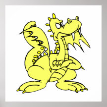 Yellow Dragon Poster