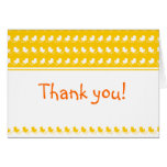 yellow ducky row baby shower thank you card cards