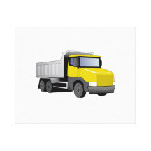 Yellow Dump Truck Canvas Print