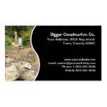 Yellow excavator business card