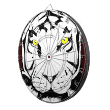 YELLOW EYE TIGER Custom ProfiledInk Dart Board