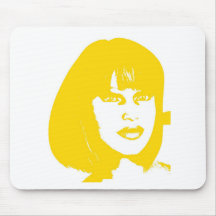 yellow face2 mouse pad