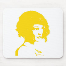 yellow face3 mouse pads