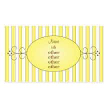 Yellow Fancy Cake Business Card Template