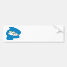 Yellow Fin Tuna Fish Retro Bumper Sticker