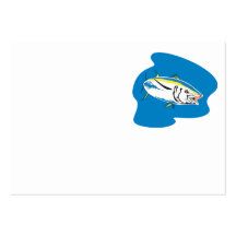 Yellow Fin Tuna Fish Retro Business Cards