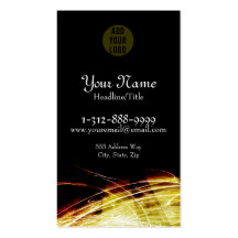 Yellow Fire Fractals Business Card