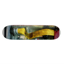 Yellow Fire Hose Custom Skateboard