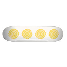 Yellow flower. skateboard deck