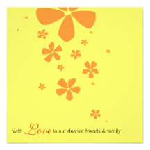 Yellow Flowers Elegant Wedding Invitation