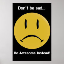 Yellow Frowny Poster