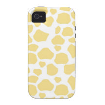Yellow giraffe skin girly cute chic nature pattern vibe iPhone 4 covers