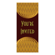 yellow gold circle custom invite