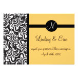Yellow Gold wedding invitation monogram