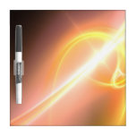 Yellow Golden Abstract Fractal Art Design dry erase boards