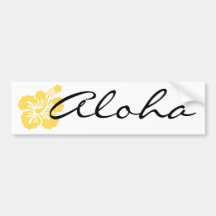 yellow hibiscus flower 16 bumper stickers